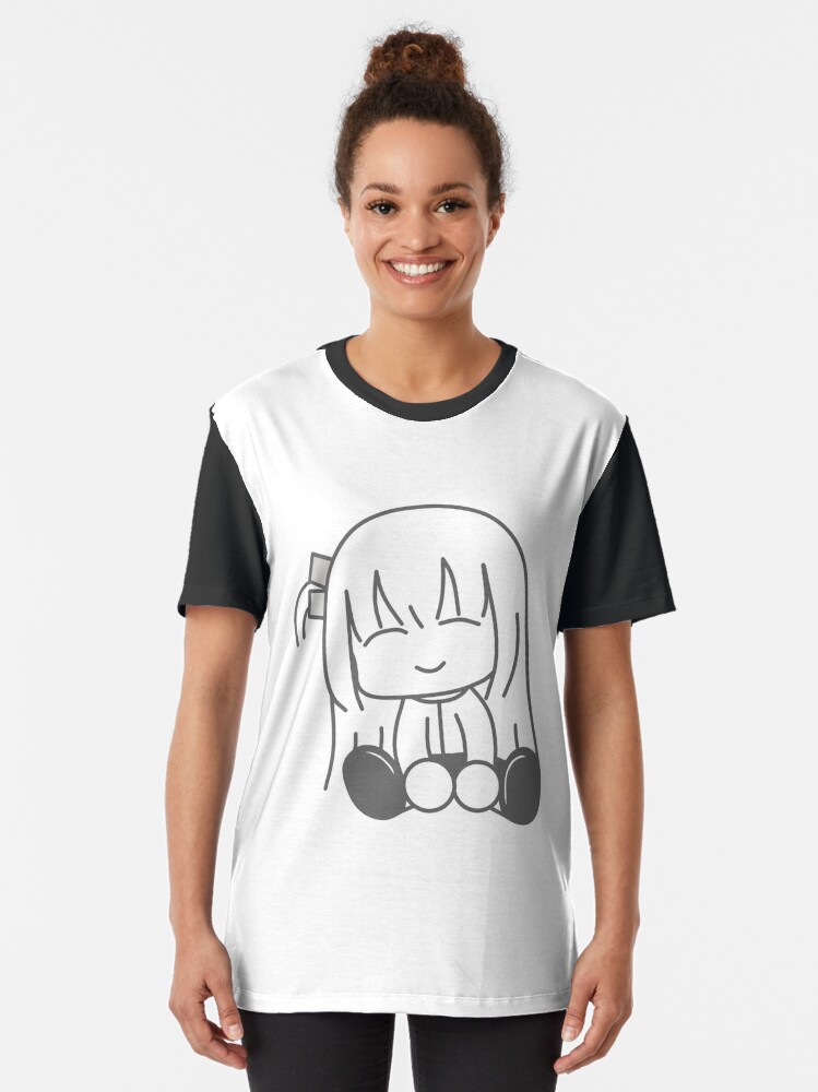 Aperçu 2 sur 5. T-shirt graphique avec l'œuvre Mignon chibi Hitori gotou créée et vendue par Semzig.