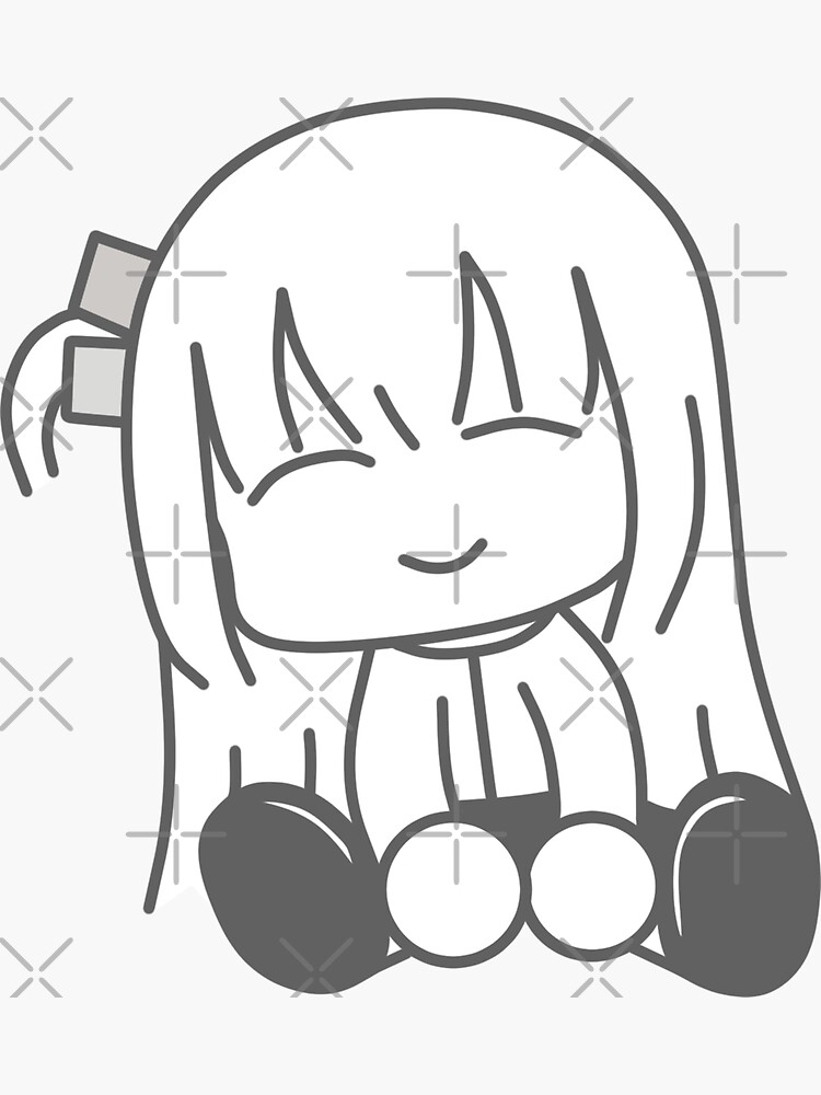 Aperçu 3 sur 3. Sticker avec l'œuvre Mignon chibi Hitori gotou créée et vendue par Semzig.