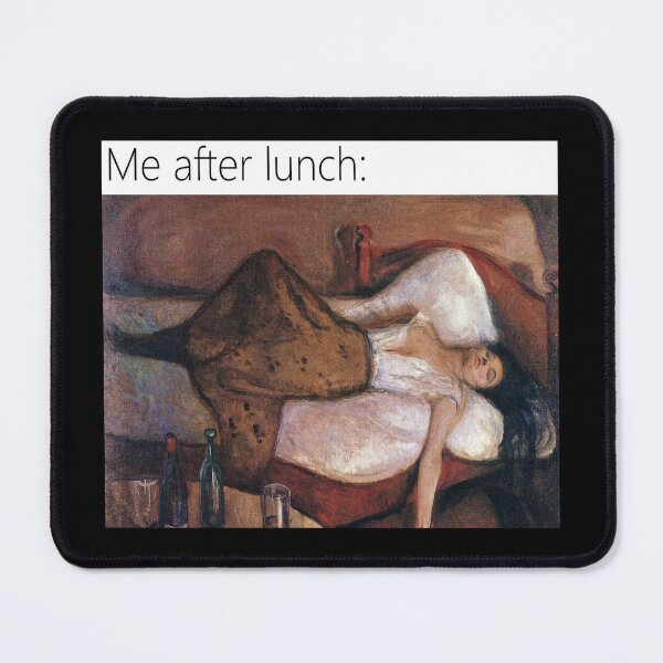 Item preview, Me after Lunch (Sleepy Mood Meme) - Thanksgiving, Christmas And Birthday Party Gift Ideas for Classic Memes Lovers and Fans designed and sold by Memeing Everything.