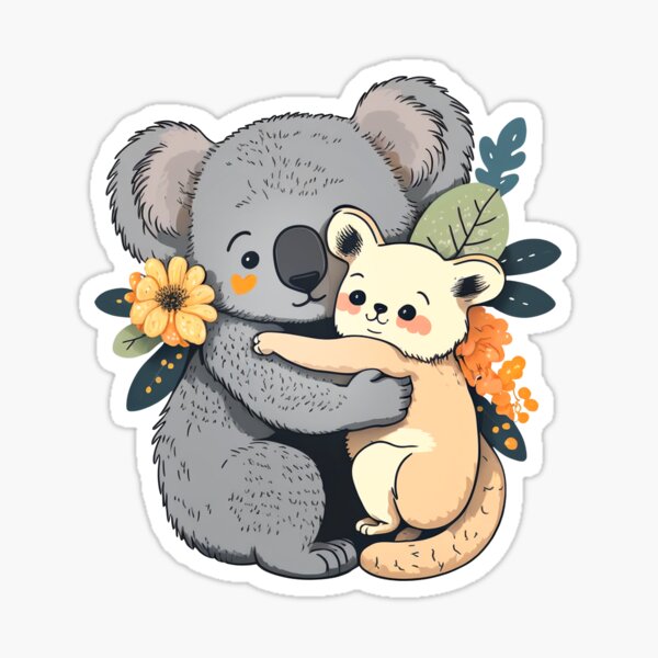 Lazy Koala Stickers 