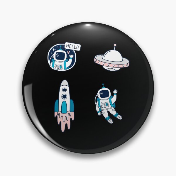 Item preview, Cute astronaut sticker pack, spaceship pattern - Beautiful astronaut in space designed and sold by Theleochick.
