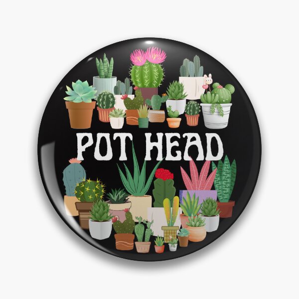 Item preview, plant lover and gardener pot head succulent designed and sold by ColourTrials.