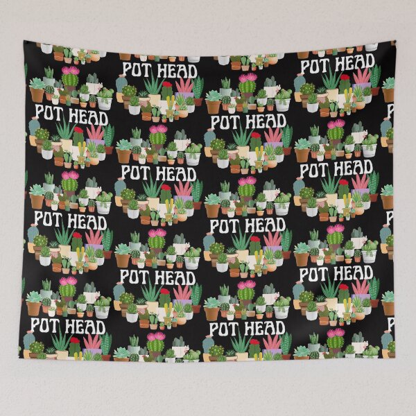 Item preview, plant lover and gardener pot head succulent designed and sold by ColourTrials.