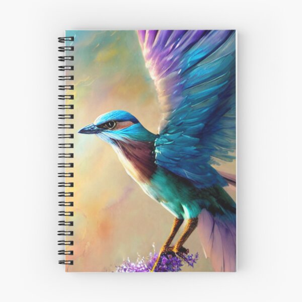 Item preview, Lilac breasted roller bird, watercolor designed and sold by Huesoffun.