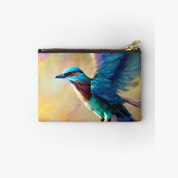 Item preview, Lilac breasted roller bird, watercolor designed and sold by Huesoffun.