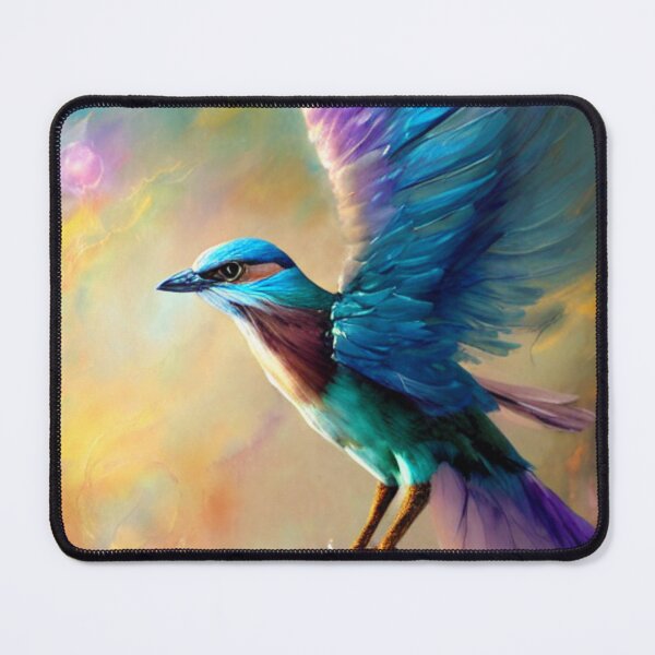 Item preview, Lilac breasted roller bird, watercolor designed and sold by Huesoffun.
