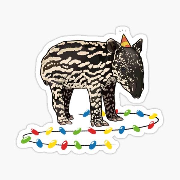 Vista previa del artículo con la obra «Tapir de Navidad», diseñado y vendido por sophiesophs.