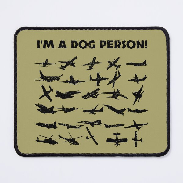 Item preview, I'm a dog person - airplanes (black) designed and sold by SolidEarthArt.