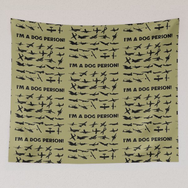 Item preview, I'm a dog person - airplanes (black) designed and sold by SolidEarthArt.