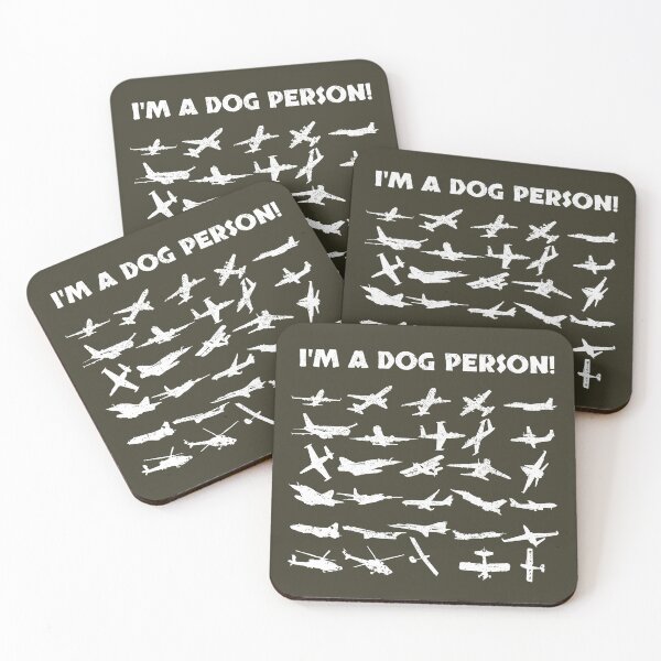 Item preview, I';m a dog person - airplanes (white) designed and sold by SolidEarthArt.