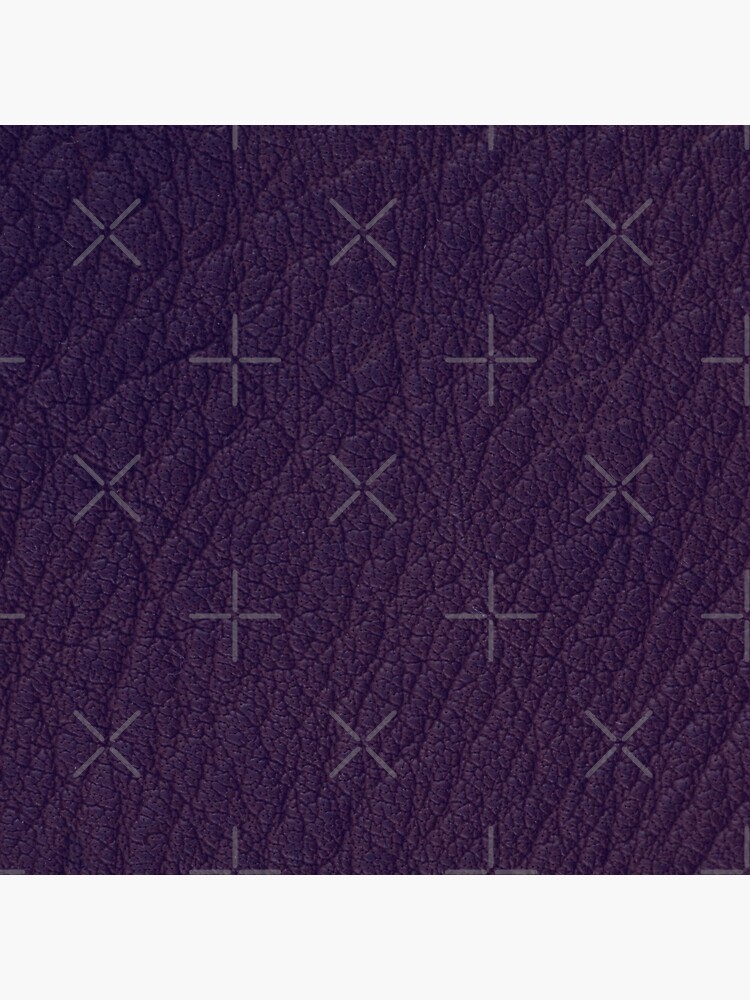 "Dark Purple Leather Texture Ethical Cowhide and Skin" Throw Pillow