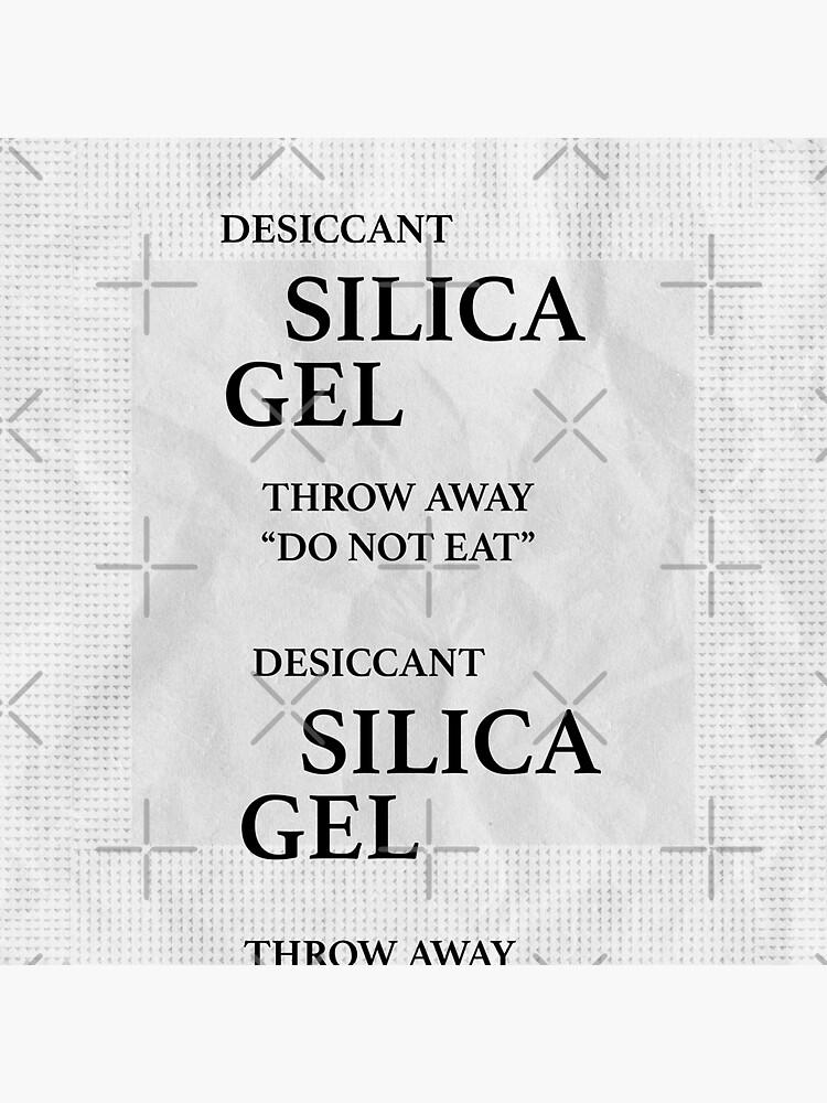 "Silica gel packet Do not eat packet" Sticker for Sale by