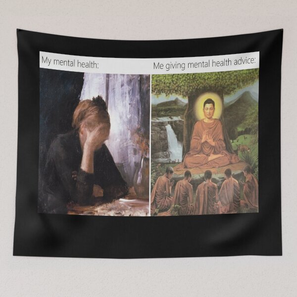 Item preview, My Mental Health VS My Mental Advice - Thanksgiving, Christmas And Birthday Party Gift Ideas for Classic Memes Lovers and Fans designed and sold by Memeing Everything.