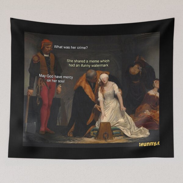 Item preview, What was her crime? (IFunny Sharing Memes) - Thanksgiving, Christmas And Birthday Party Gift Ideas for Classic Memes Lovers and Fans designed and sold by Memeing Everything.