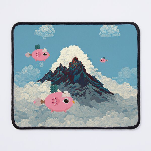 Item preview, Bird Axies circling around a cloudy mountain peak designed and sold by SteamedSashimi.