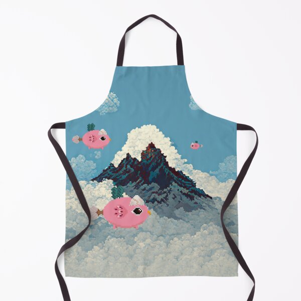 Item preview, Bird Axies circling around a cloudy mountain peak designed and sold by SteamedSashimi.