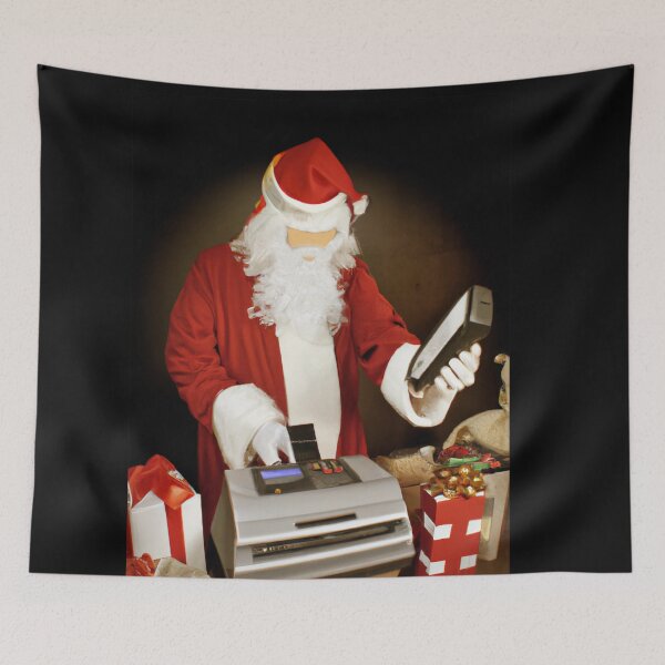 Item preview, Santa Claus paying bills for gifts designed and sold by Vansh Arora.