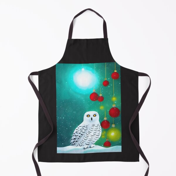 Item preview, LUNA THE SNOWY OWL ADMIRES HER RED BAUBLES  designed and sold by sailorsam1805.