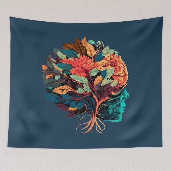 Item preview, Floral Head with Colourful Flowers designed and sold by Bondoboxy.