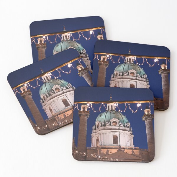 Item preview, Church of St.Charles Karlskirche on Karlsplatz Christmas season designed and sold by goceris.