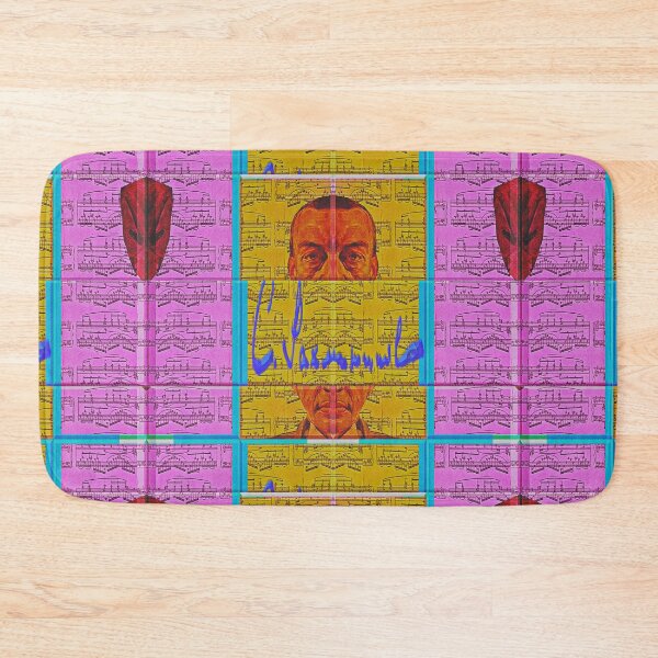 Item preview, GREAT  SERGEI RACHMANINOFF PAINTING ABSTRACT PORTRAIT CLASSICAL MUSIC SCORE PATCHWORK SIGNATURE designed and sold by Ralek.