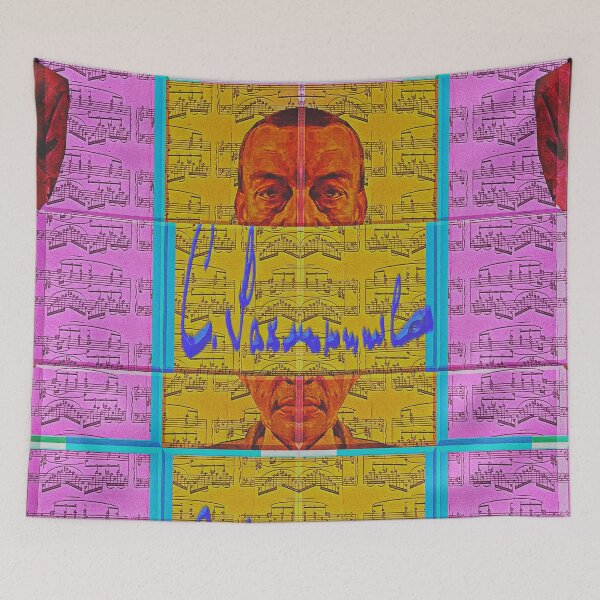 Item preview, GREAT  SERGEI RACHMANINOFF PAINTING ABSTRACT PORTRAIT CLASSICAL MUSIC SCORE PATCHWORK SIGNATURE designed and sold by Ralek.