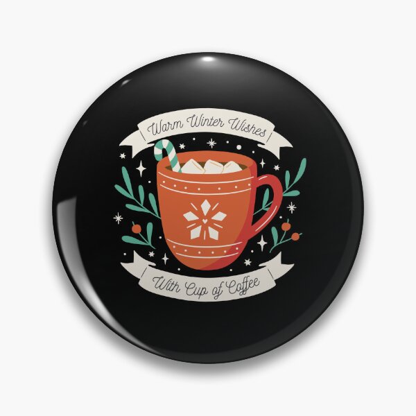 Item preview, Season Greetings - Warm Winter Wishes with Cup of Coffee designed and sold by KaylaStudio.