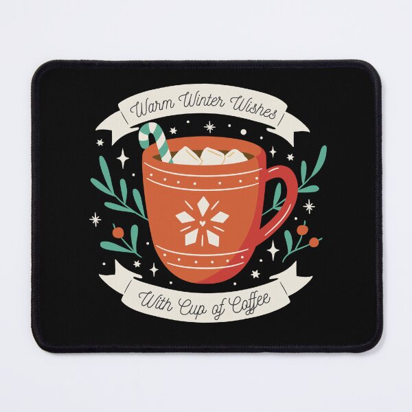 Item preview, Season Greetings - Warm Winter Wishes with Cup of Coffee designed and sold by KaylaStudio.