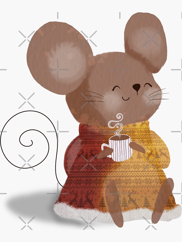 "Cocoa Mouse 2" Sticker for Sale by mikaylart Redbubble