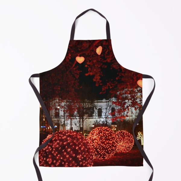 Item preview, Big red shiny balls Christmas decorations in the park Rathaus Vienna designed and sold by goceris.