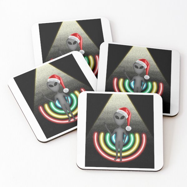 Item preview, Alien wearing Santa Cap on Christmas | UFO Sighting | Merry Christmas designed and sold by CosmicStory.