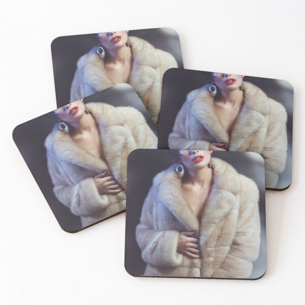 Item preview, Sensual Photography, Sexy Woman, Sensual Lady, Woman with Fur, Red Sexy Lips, Perfect Gift designed and sold by SensualArt Designs.