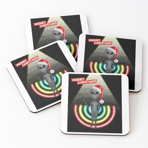 Item preview, Alien wearing Santa Cap on Christmas 2 | UFO Sighting | Merry Christmas designed and sold by CosmicStory.