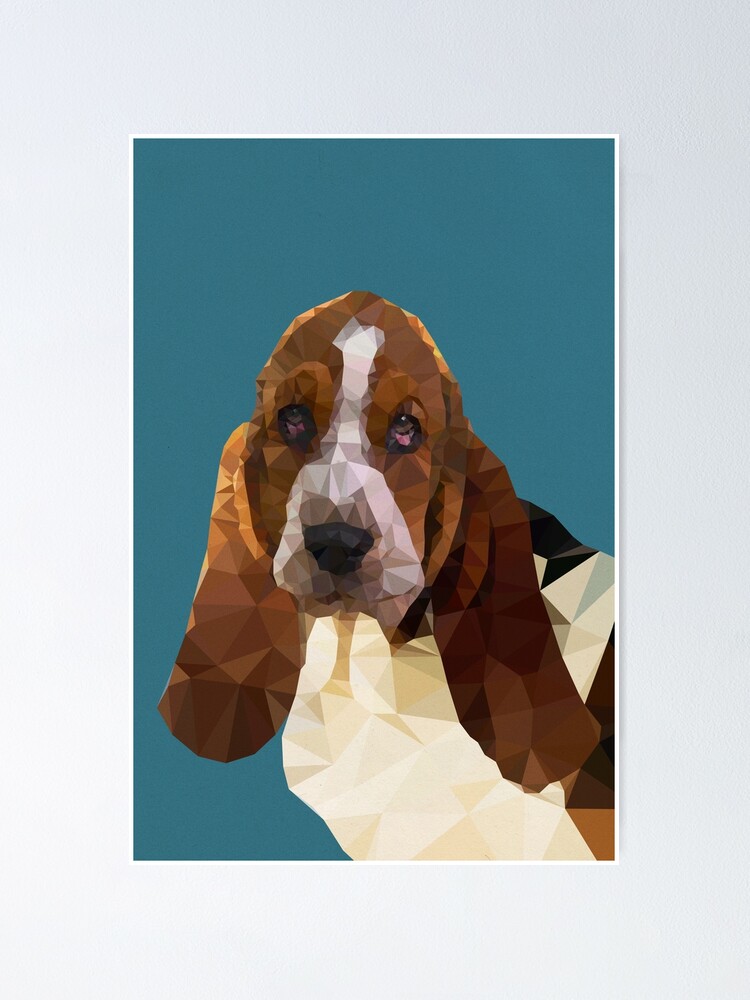 Basset 003 Kunstdruck Hunde Haustiere Zeichnung Tiere,