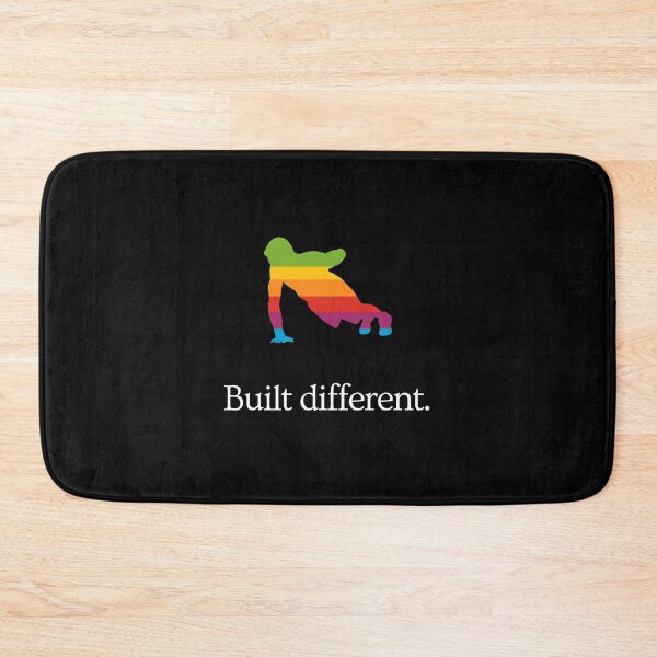 Item preview, Built Different - Gym Bodybuilding Fitness Motivation - Ad Parody - One handed pushup (colorful) designed and sold by MillennialMemer.