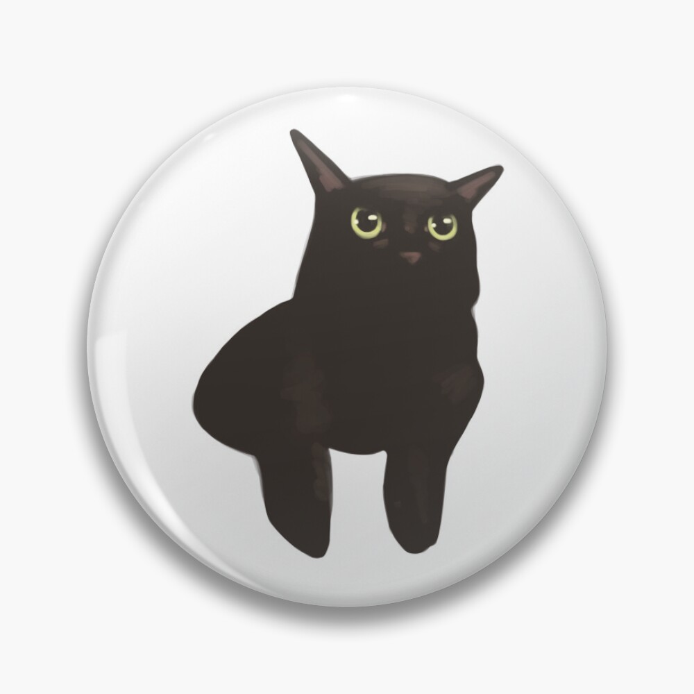 Angry Gray Cat Pin  Funny, cute, & nerdy pins