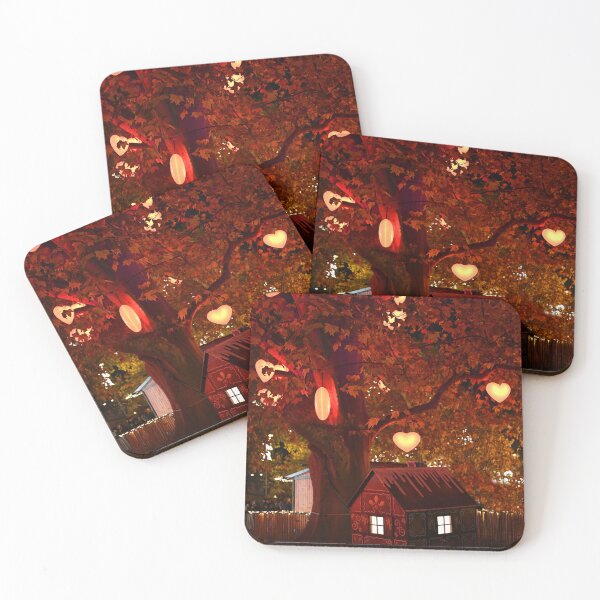Item preview, Illuminated tree with heart shaped lights and little house on Christmas markets in Vienna  designed and sold by goceris.