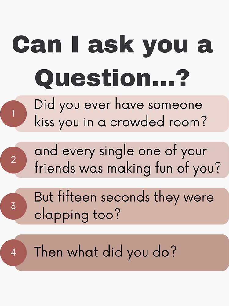 "Taylor Swift Question...? Lyrics sticker" Sticker for Sale by