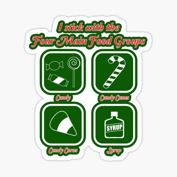 four-main-food-groups-sticker-for-sale-by-laffograms-redbubble