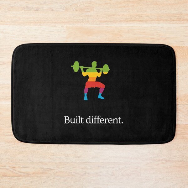Item preview, Built Different - Gym Bodybuilding Fitness Motivation - Ad Parody - Squat Powerlifting (colorful) designed and sold by MillennialMemer.