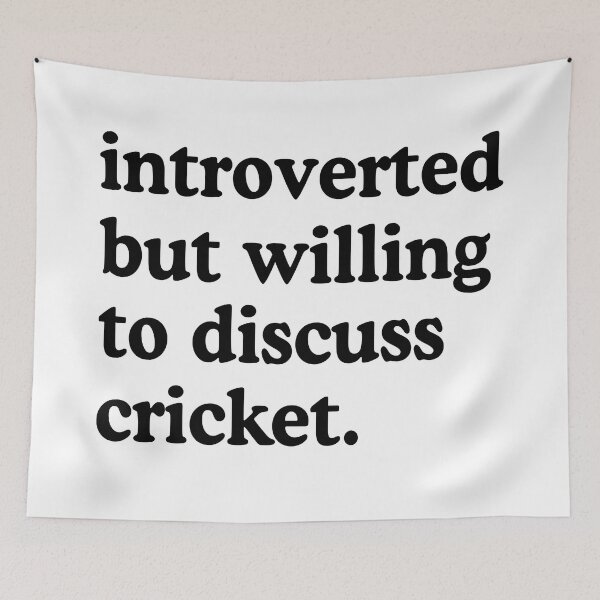 Item preview, Introverted But Willing To Discuss Cricket Cricket Lover Humor designed and sold by allysmar.