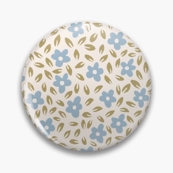 Artikelvorschau, hand drawn ditsy floral - blue and olive green entworfen und verkauft von Chelsea Jay.