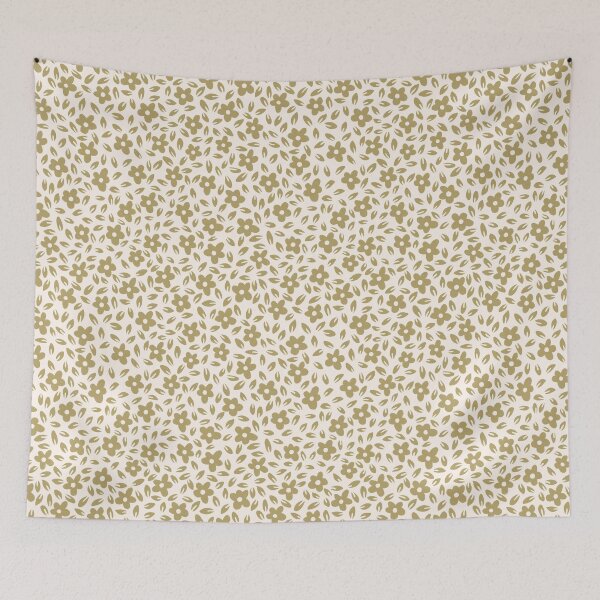 Item preview, hand drawn ditsy floral - olive green designed and sold by Chelsea Jay.