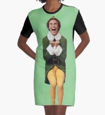 BUDDY THE ELF! Will Ferrell Elf Christmas movie Graphic T-Shirt Dress