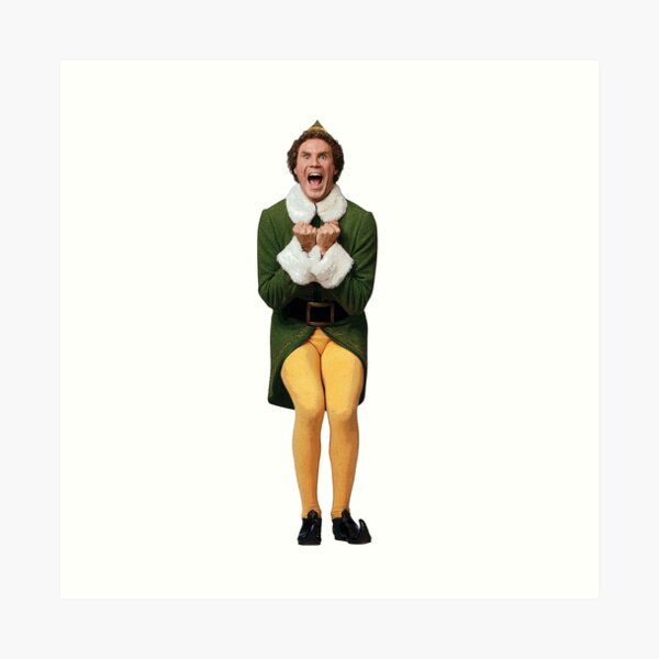 Buddy The Elf Will Ferrell Elf Christmas Movie Art Print By Starkle Redbubble