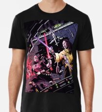 Star & Void Knights Duel in Space Men's Premium T-Shirt