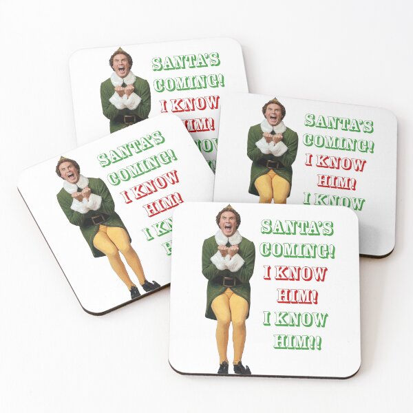 Item preview, SANTA'S COMING! OMG! I KNOW HIM! Elf Movie Buddy/Will Ferrell designed and sold by starkle.