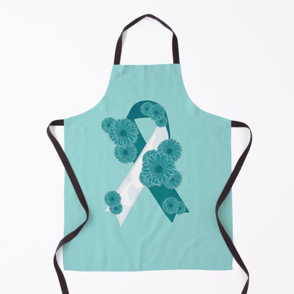 Item preview, Cervical Cancer Awareness Ribbon With Flowers designed and sold by DreamFruit11.