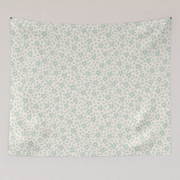 Item preview, hand drawn ditsy floral - aqua designed and sold by Chelsea Jay.