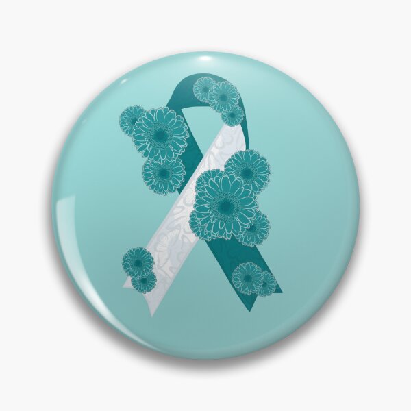 Item preview, Cervical Cancer Awareness Ribbon With Butterfly Print And Flowers designed and sold by DreamFruit11.